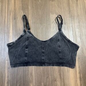Aerie Offline Black OG Corset Sports Bra Women's XXL Activewear Lounge Grunge